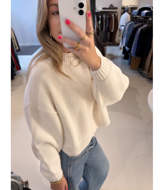 Sessùn spero longsleeve sweater fleur de sel