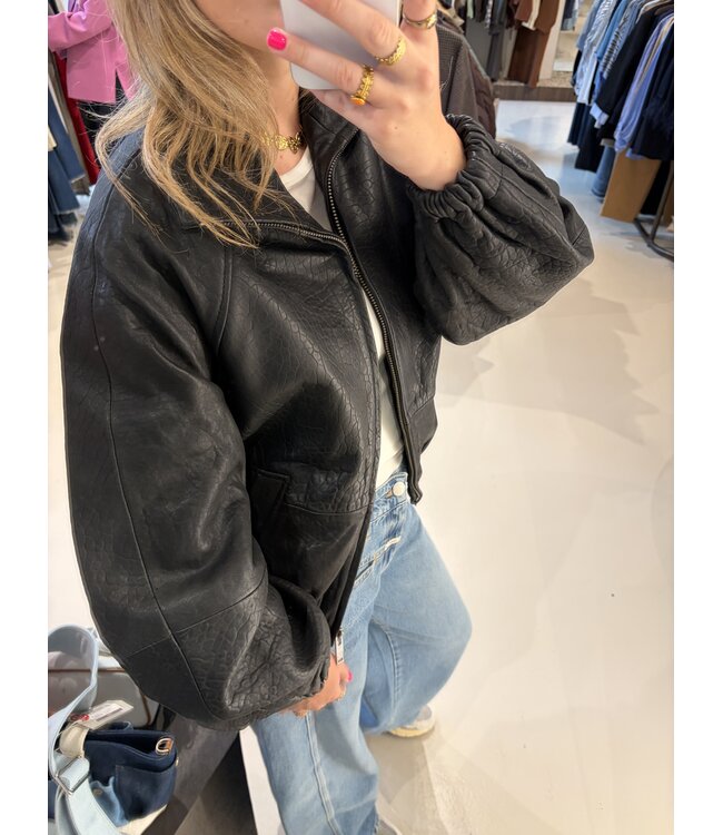 Alter Ego marley leather jacket black