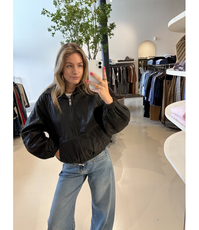 Alter Ego marley leather jacket black