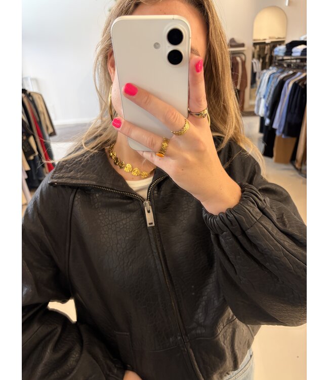 Alter Ego marley leather jacket black