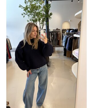 Sessùn Uthan buttons sweater navy