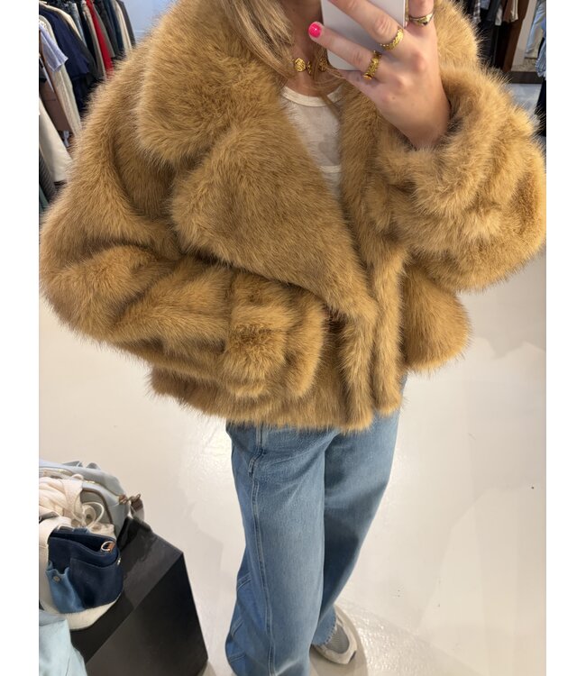 Bellerose Elordi Faux Fur jacket Ambre