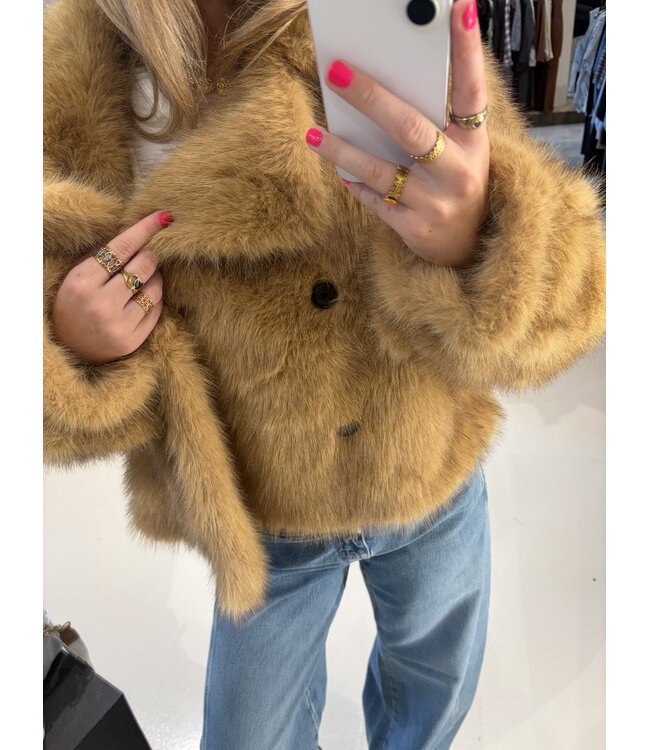 Bellerose Elordi Faux Fur jacket Ambre
