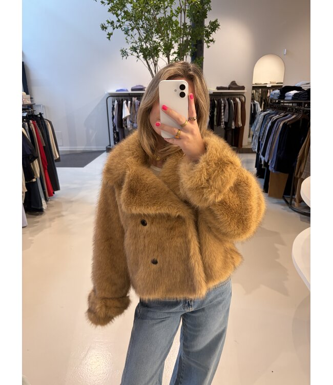 Bellerose Elordi Faux Fur jacket Ambre