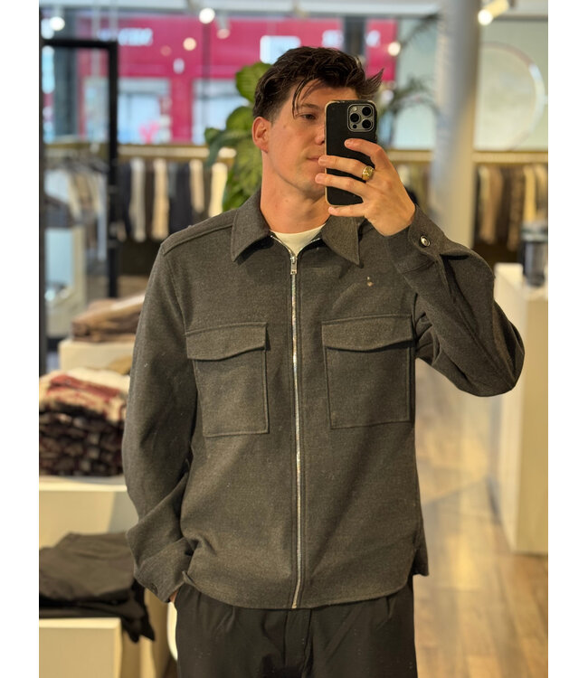 Drykorn Gunray Z shirt jacket dark grey 6100