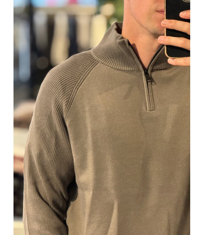 Genti Turtle zip ls cotton 044 green