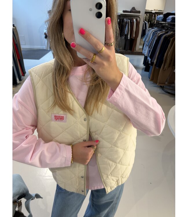 American Vintage Yupibam Veste Femme Creme