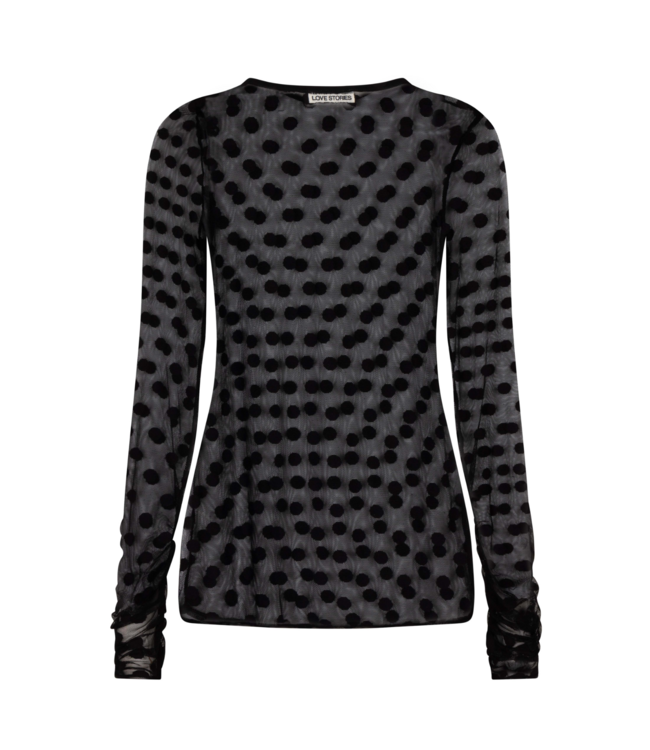 Love Stories Elle Mesh Top Black