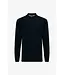 Genti Longsleeve Button Polo 020 Black