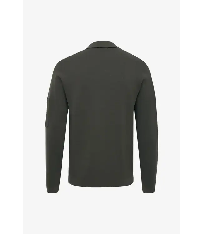 Genti Cool Dry Polo Zip Burgundy 072