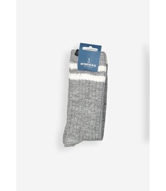 Butcher of Blue Rowe slub stripe sock grey