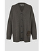 Second Female Alpha Knit Monogram Cardigan Black Olive