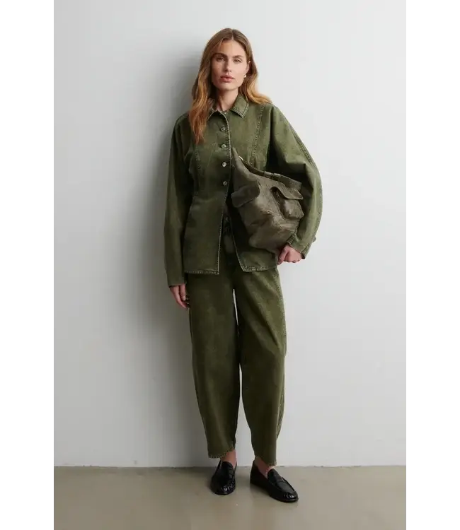 Second Female Jaye Denim Barrel Jeans Green Denim
