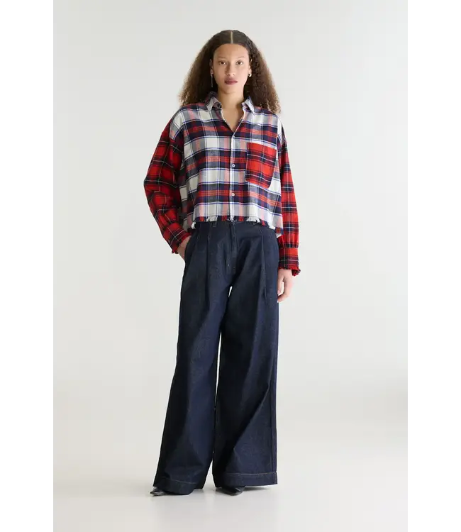 Bellerose JONNIE cropped check red/blue