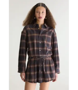 Bellerose Jarvis Checked Shirt Dress Brown