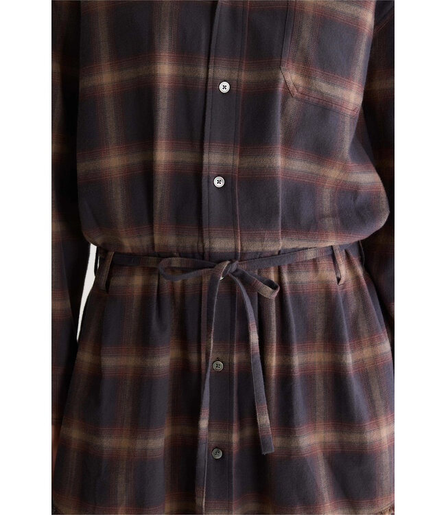 Bellerose Jarvis Checked Shirt Dress Brown