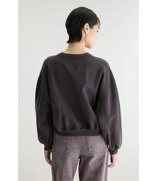 Bellerose fancy crewneck sweatshirt dark roast