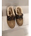 Posa Boat Loafer Brushed Fur Suede Leather Coffee Caramelo