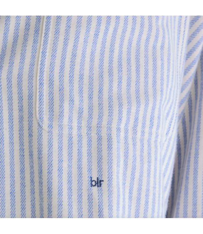 Bellerose Jaxie Striped Cotton Shirt Light Blue Stripe A