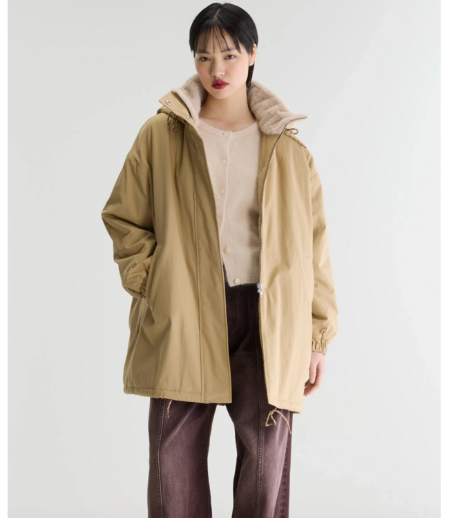 Bellerose Jade Oversized Duffle Parka Clay