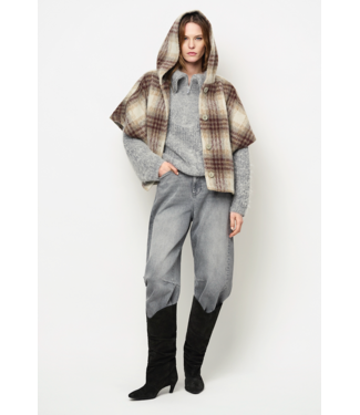 Dante 6 Lunetta Check Cape Coat