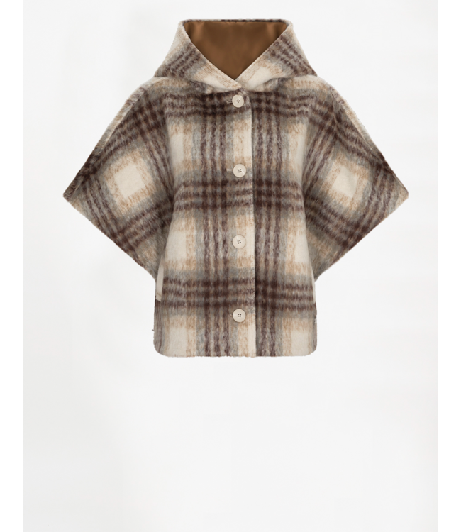 Dante 6 Lunetta Check Cape Coat