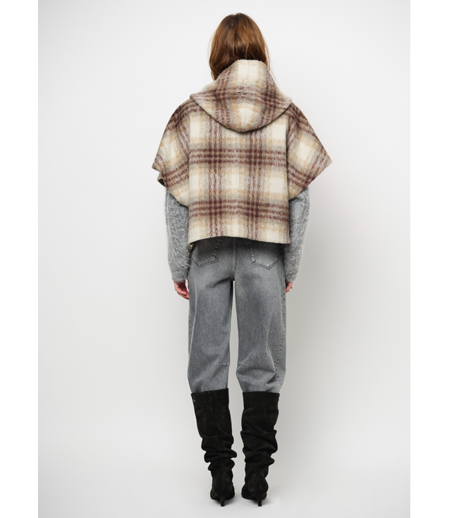 Dante 6 Lunetta Check Cape Coat