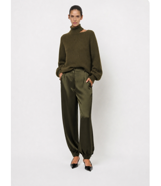 Dante 6 Delancy Bold Satin Balloony Pants 3895 Moss Olive
