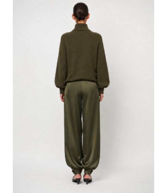 Dante 6 Delancy Bold Satin Balloony Pants 3895 Moss Olive