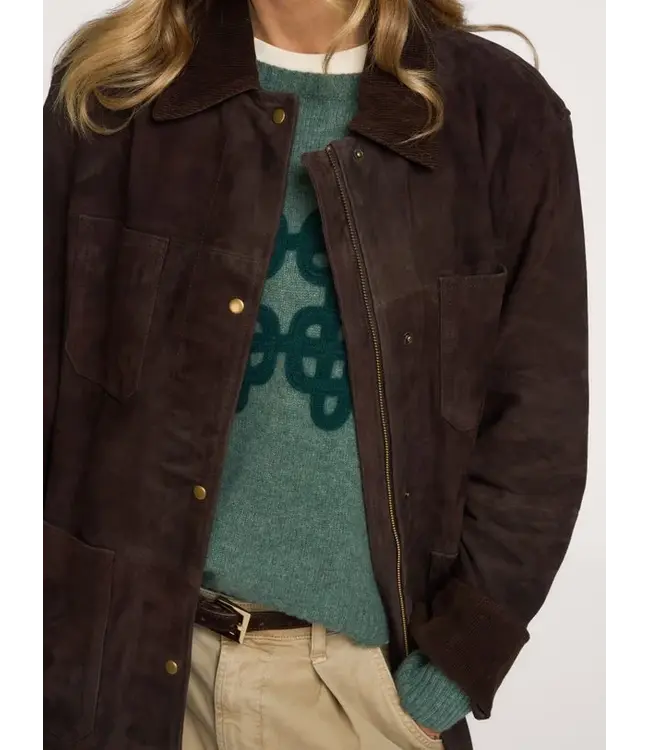 Alter Ego Gabby Suede Jacket Coffee Dark Brown