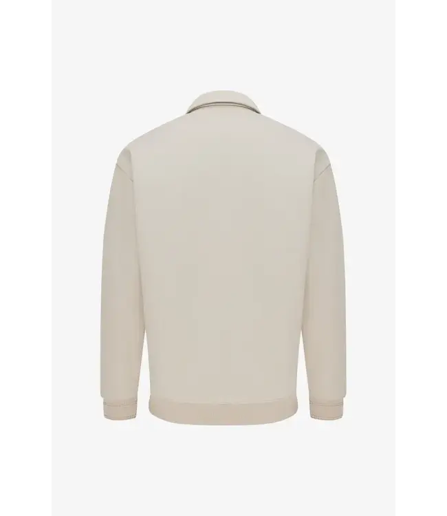 Genti Polo zip sweater ls Beige 046