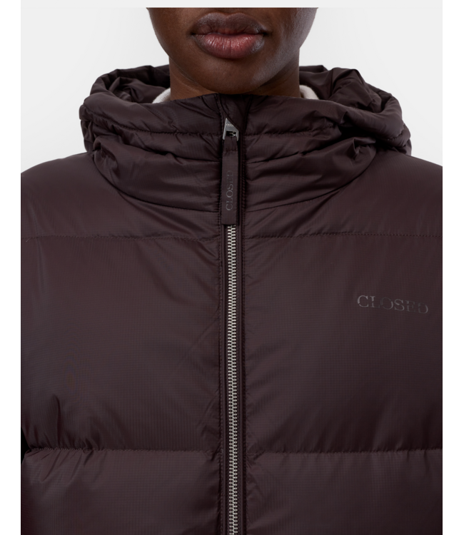 Closed Mid lenght Puffer Jacket Cinder Brown