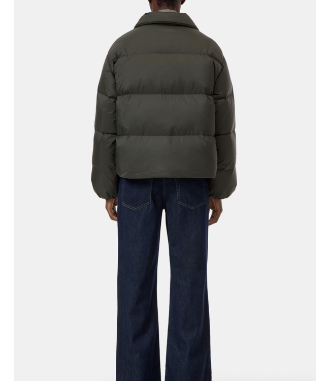 Closed Cropped Puffer Jacket Juniper Green