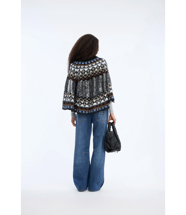 Munthe Verst Poncho Mix Black