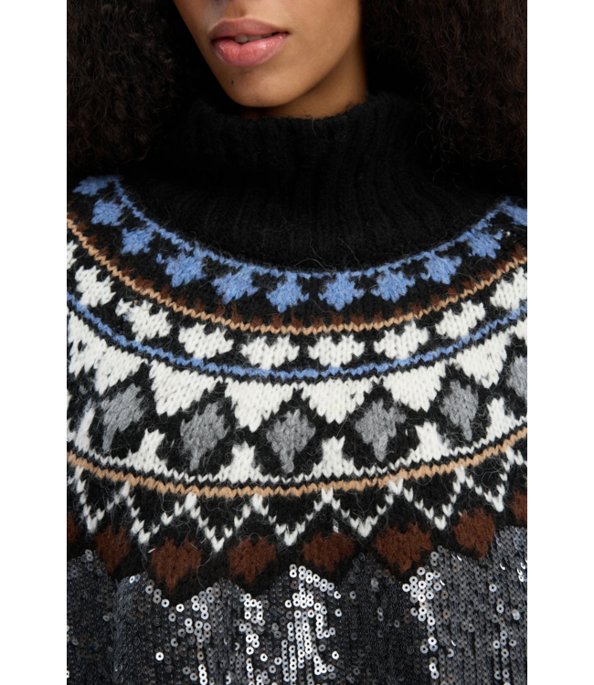 Munthe Verst Poncho Mix Black