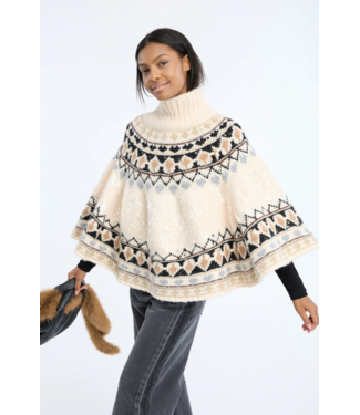 Munthe Verst Poncho Mix Creme
