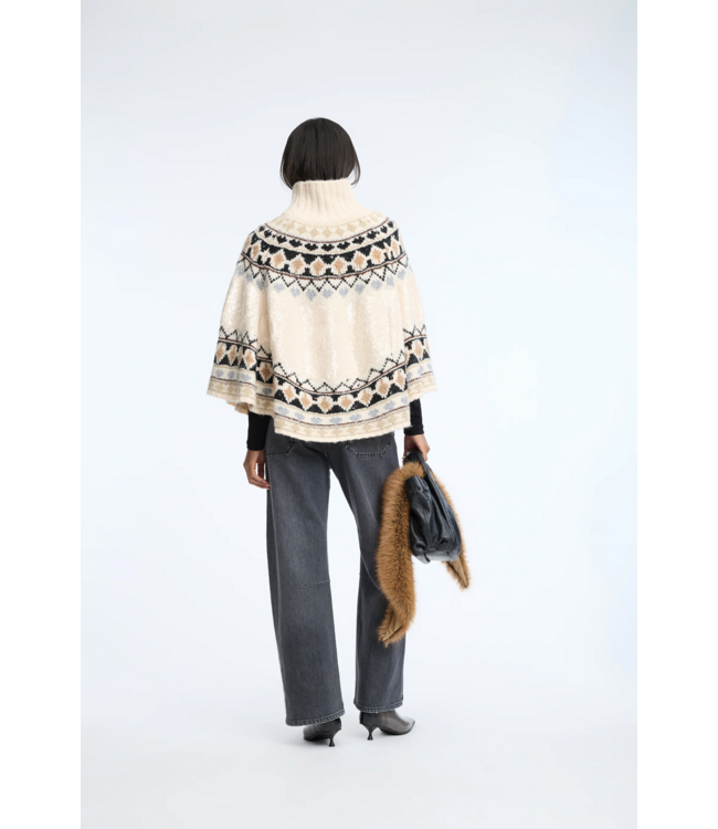 Munthe Verst Poncho Mix Creme