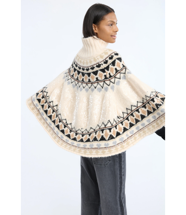 Munthe Verst Poncho Mix Creme