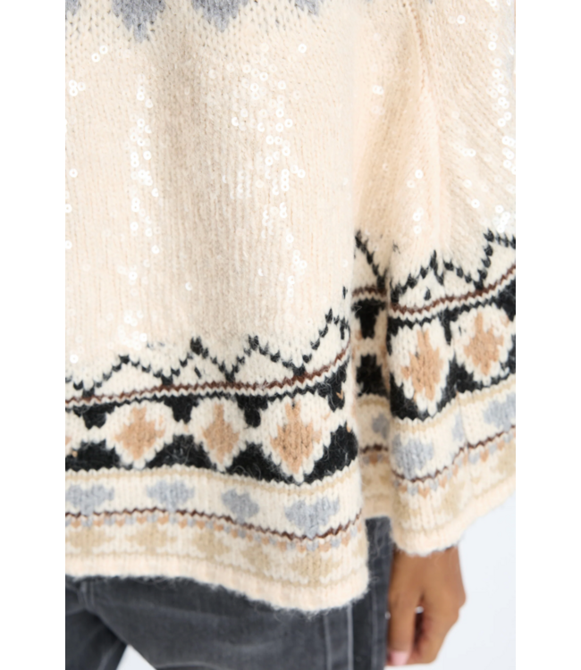 Munthe Verst Poncho Mix Creme