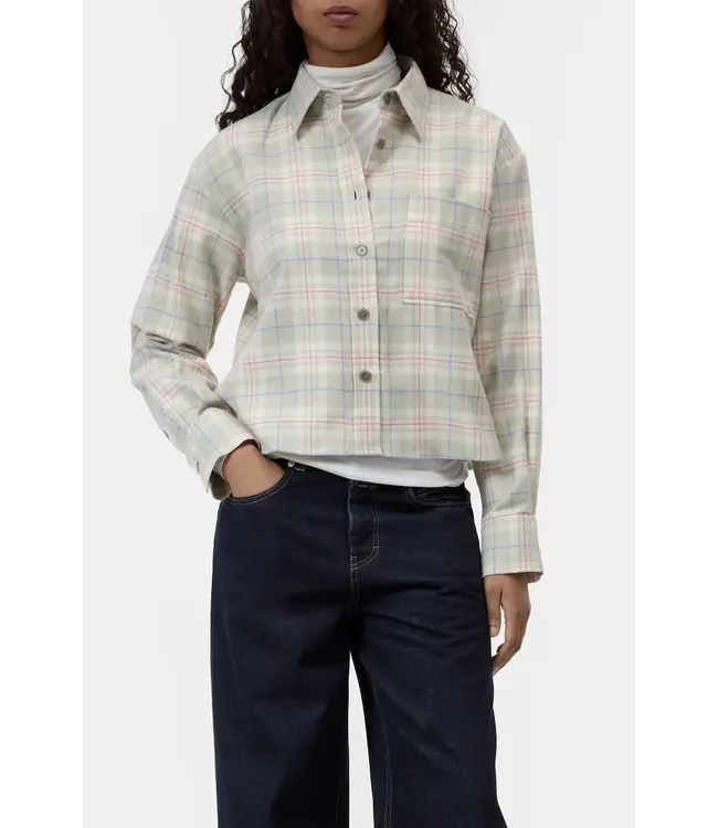 Closed oversized cropped shirt mint groen 697