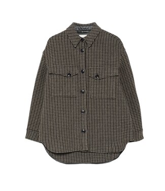 Closed checked jacket green brown 686