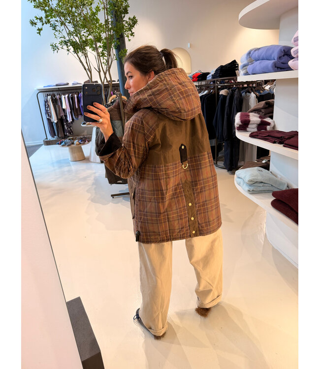 Barbour elsie casual jacket muted tartan/bark