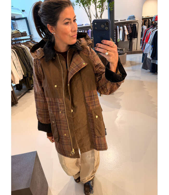 Barbour elsie casual jacket muted tartan/bark