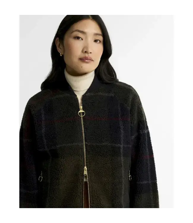 Barbour TN43 shawod tartan fleece jacket