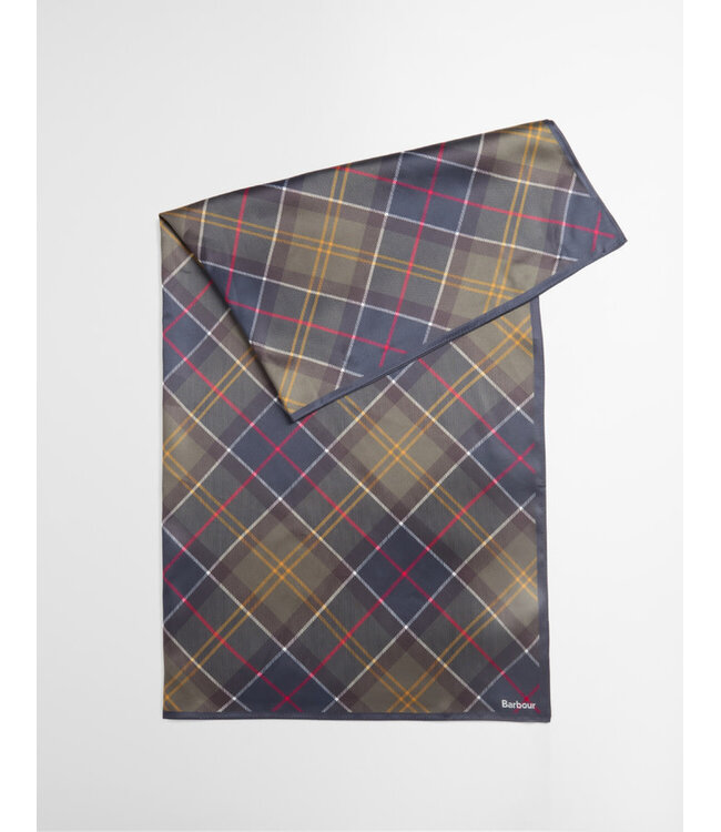 Barbour Silky classic tartan scarf blue