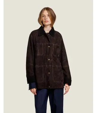 Alter Ego Gabby Suede Jacket Coffee Dark Brown