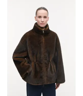 Studio AR Frankie faux mink choco