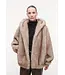 Studio AR Hailey long faux mink beige