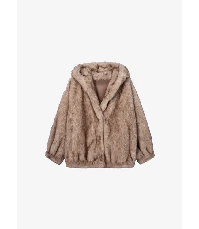 Studio AR Hailey long faux mink beige