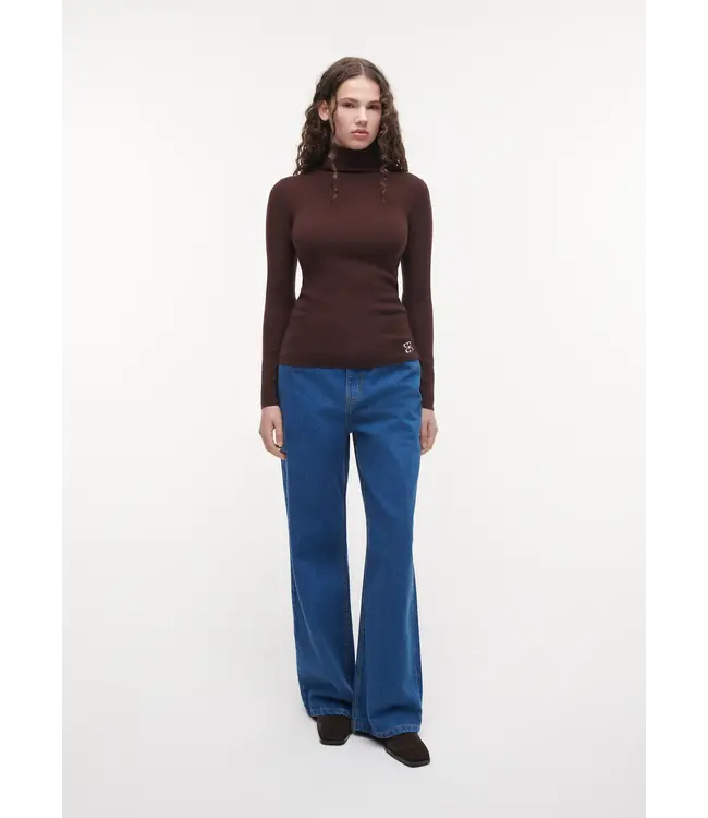 Studio AR Ava Viscose Blend Knit Cacao brown